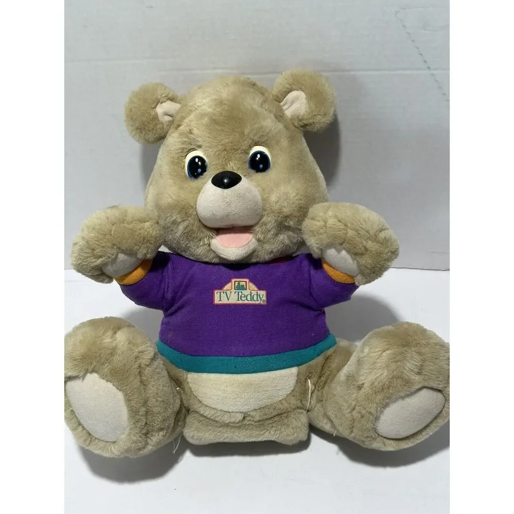 VINTAGE 1993 T.V. TV TEDDY INTERACTIVE PLUSH BEAR ONLY RUXPIN toy shoot the moon